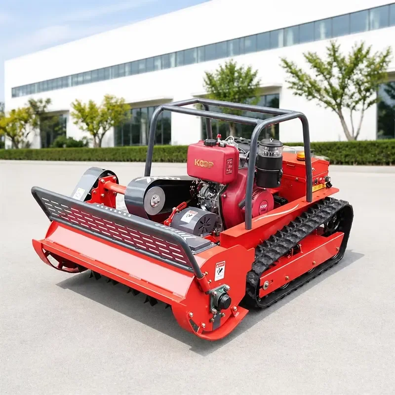 Remote control start remote control lawn mower, mini remote control robot lawn mower with snow remover