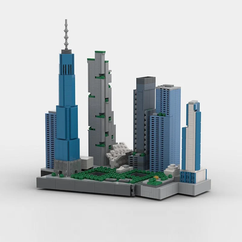 ชุดตัวต่อโมเดลอาคารซิตี้สตรีทวิว รุ่น MOC ศูนย์การค้าโลกใหม่ เทคโนโลยีแบบโมดูลาร์ ของขวัญวันหยุดสำหรับเด็ก ชุดประกอบของเล่น