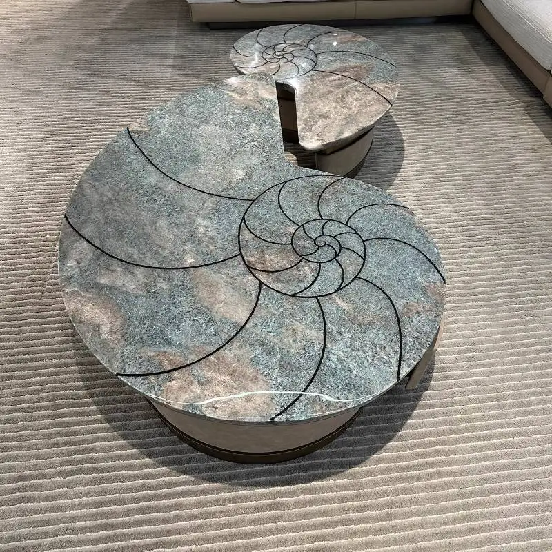 Designer Decoration Coffee Table European Marble Living Room Coffee Table Center Marble Luxury Mesa De Centro Sala Furniture