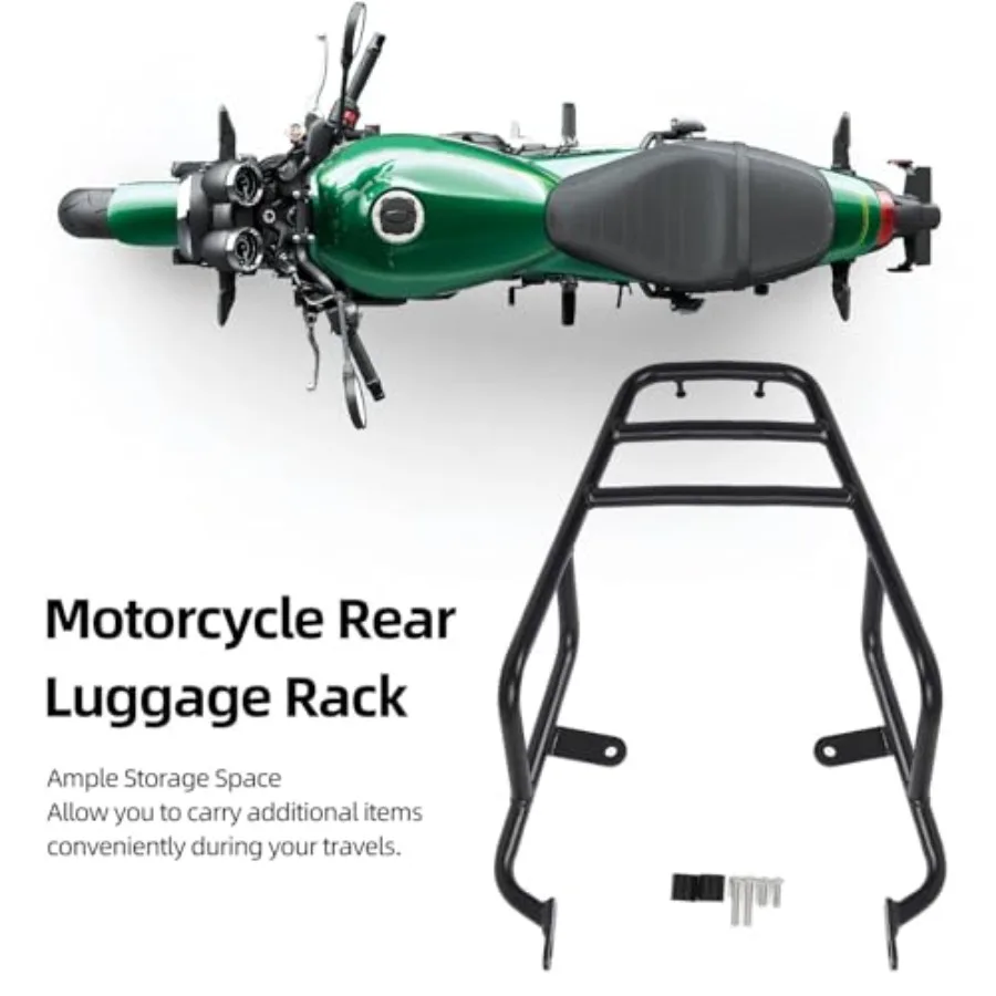 Motorcycle Luggage Rack for Z650RS 2022 to 2024 Motorcycle Rear Cargo Carrier Z650RS Accessories Powersports Luggage Racks Rear