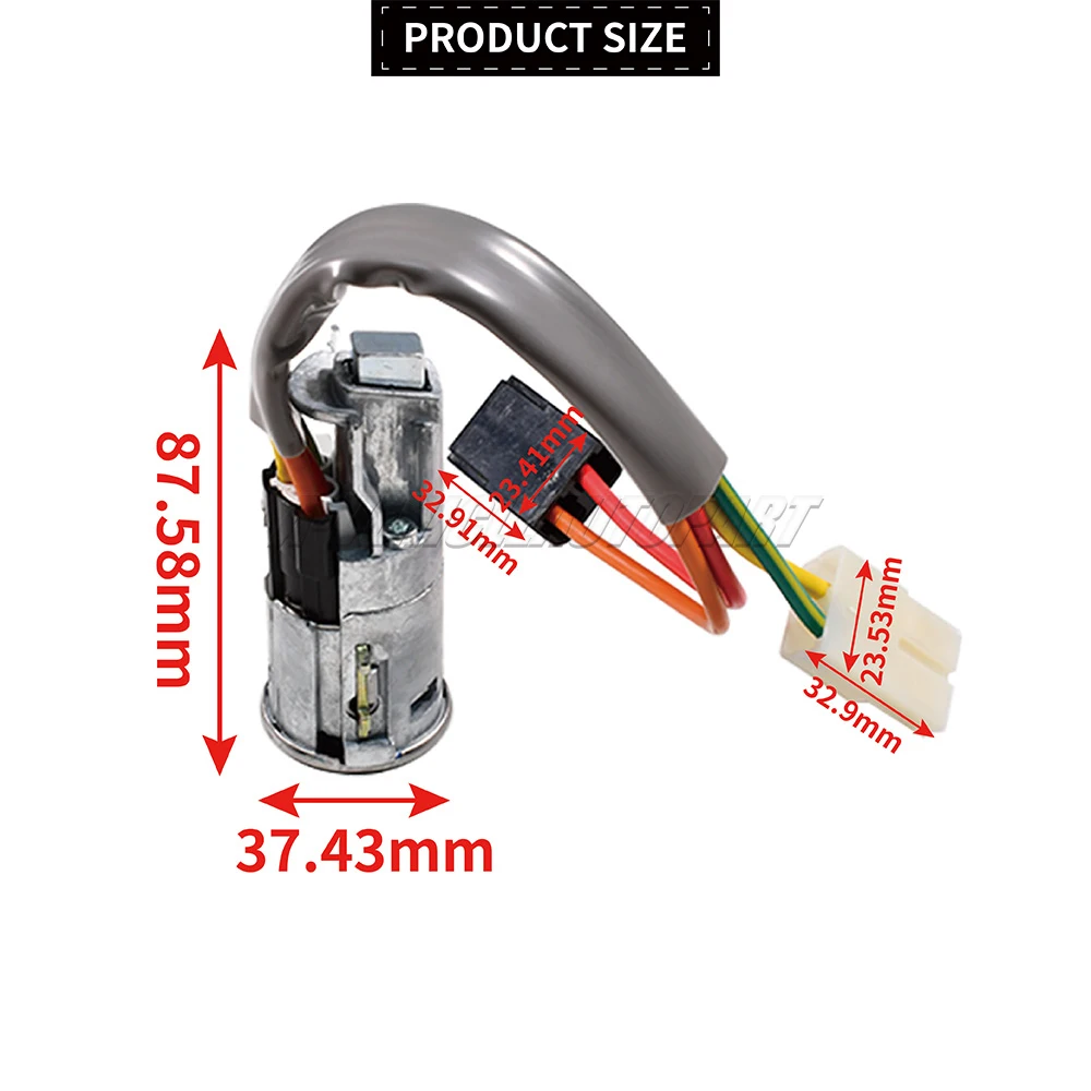 For Renault Espace II 1992-1996 7700805669 New Ignition Switch Barrel Starter Steering Lock with Switch Key