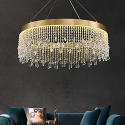 Modern Led Crystal Chandelier Living Room Light Dining Room Ceiling Lamp Kitchen Pendant Light Home Lighting Decor