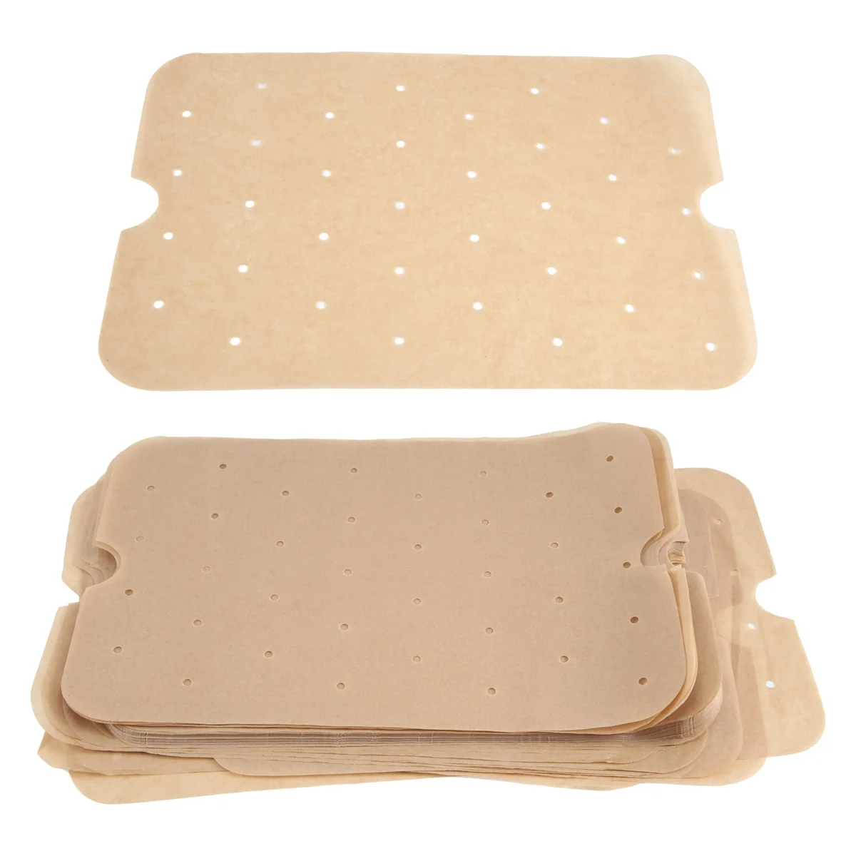 BISM1 100 Stück Luftfritteusen-Papier, Luftloch, Luftfritteusen-Pergamentpapier-Einlagen für Ninja Foodi Smart FG551 Luftfritteusen-Zubehör