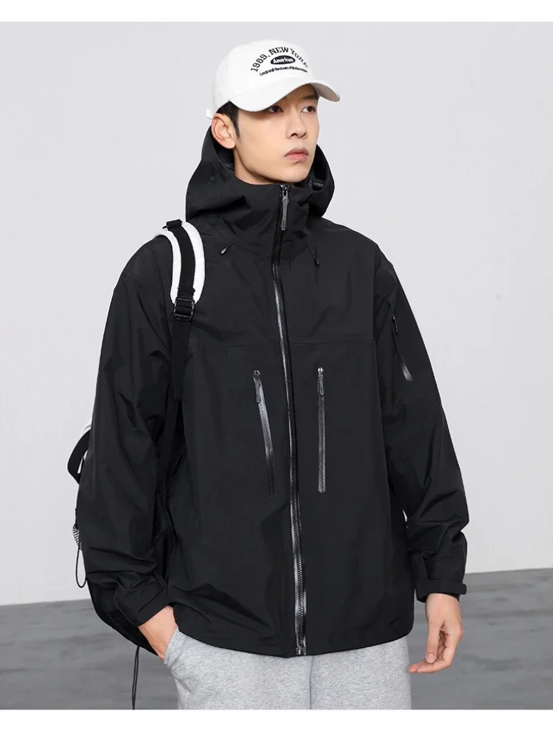 ARC SV Embroidery Bird Logo Three Layer Mens Womens Camping Coat Outdoor Waterproof Windbreaker Hiking Ski Jackets Unisex