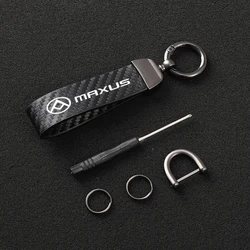 High-Grade Leather Motorcycle keychain Horseshoe Buckle Jewelry for SAIC Maxus T60 T70 T90 Pickup D60 Car Accessories