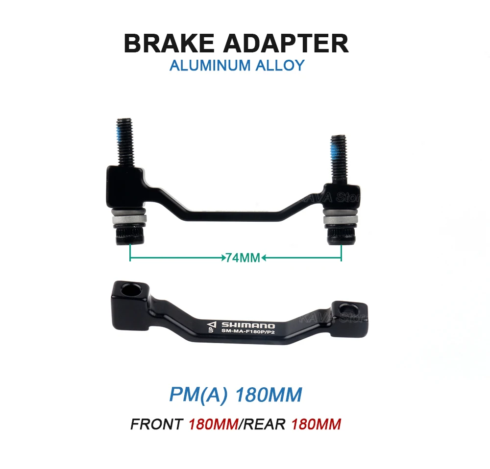 SHIMANO MTB Bremsscheibenadapter PM A 180 mm 203 mm Bremsscheibe Post Mount Konverter Ultraleichte Mountainbike-Teile – Detail 3