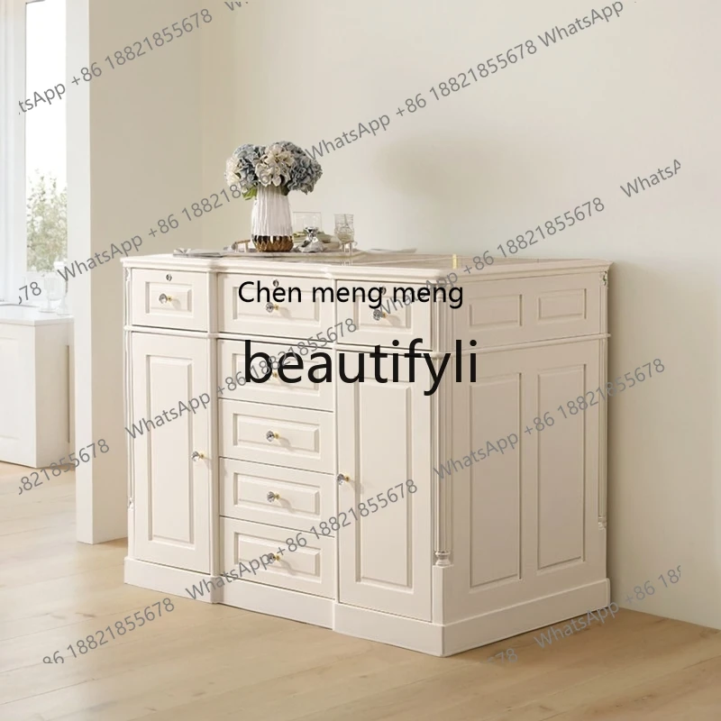 Cloakroom paint chest clothing store double-sided jewelry display American solid wood custom display cabinet