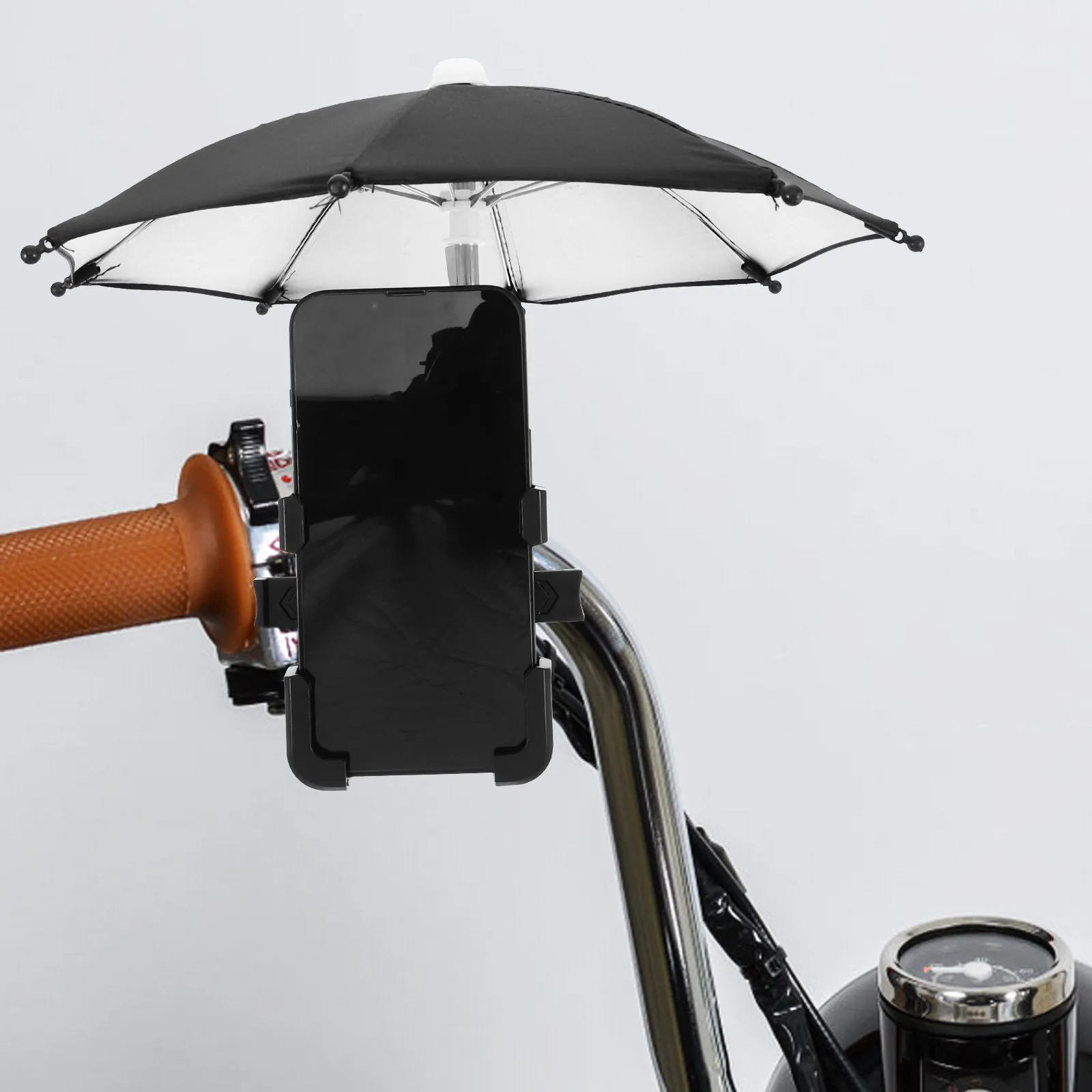 Cycling Phone Holder Mini Umbrella Waterproof Bike Navigation Mount for Motorcycle Electric Bike Bicycle Handlebar 2