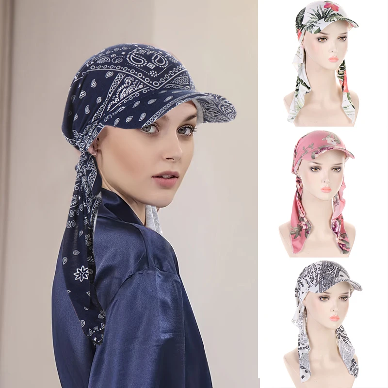 

1PC Versatile Wrapped Turban Strap Turban Hat Flower Cloth Arc Hat Cross-Border Fashion New Europe And The United States