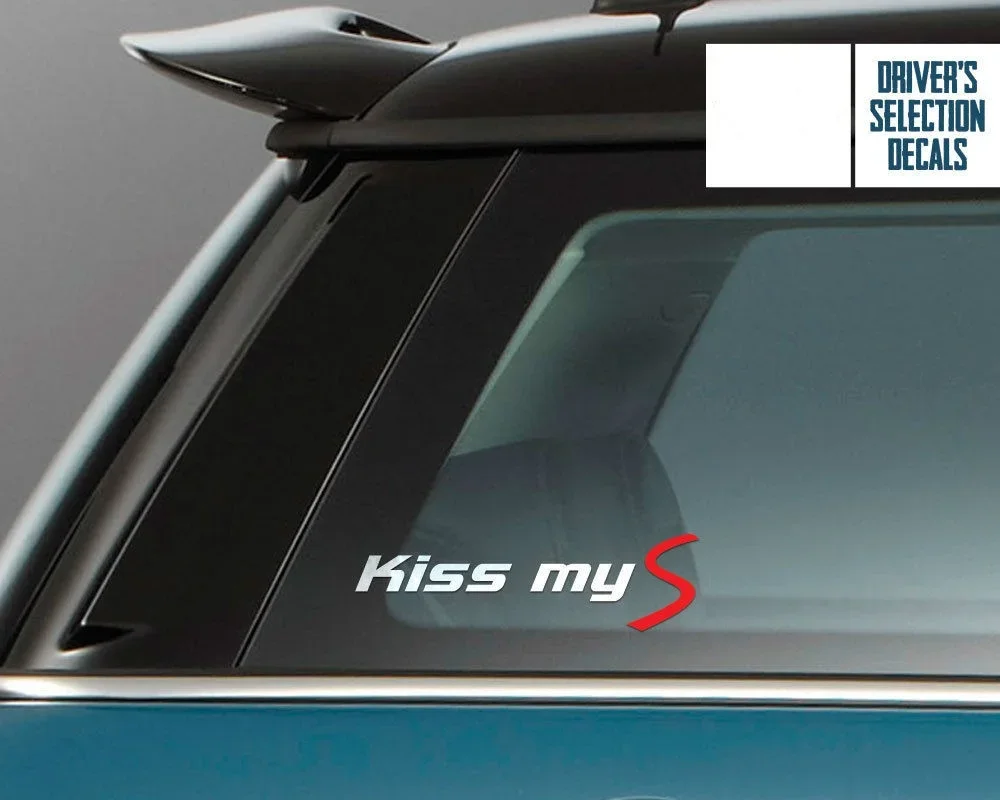 Car Accessories Kiss My S Side Windshield Car Decal Windows Sticker Graphic Fit For Mini Cooper One S Countryman JCW