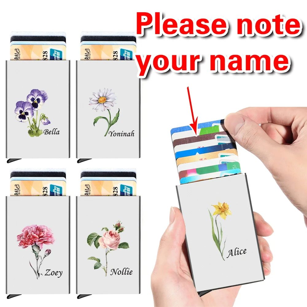 

Простой и стильный противоугонный всплывающий держатель для кредитных карт для визитных карточек