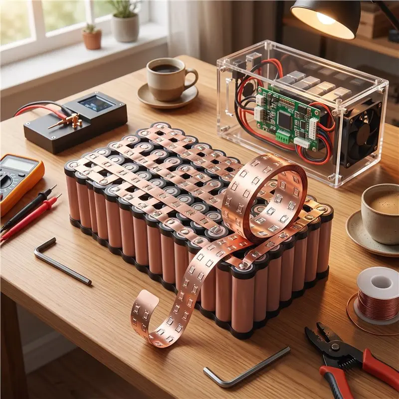 ABJF-For DIY Spot Welding Battery Pack Connector Strip 18650 Copper-Nickel Busbar Starting Power Supply BMS Inverter