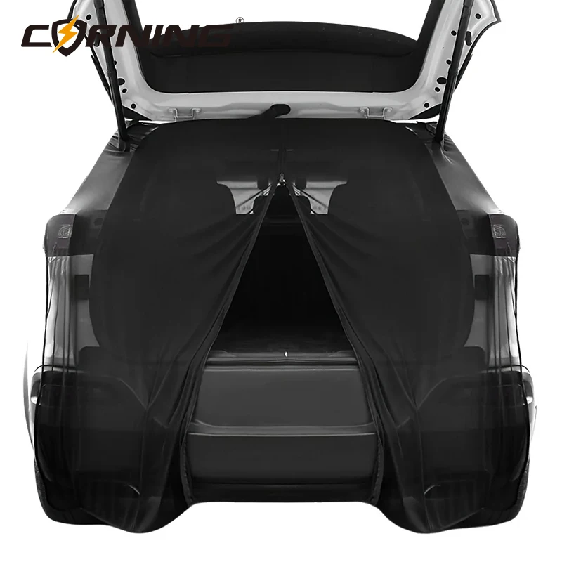 

Car Tailgate Mosquito Net Trunk Tailgate Sunshade With Two-way Zipper Breathable Insect-proof UV-proof For Camping Trunk Curtain