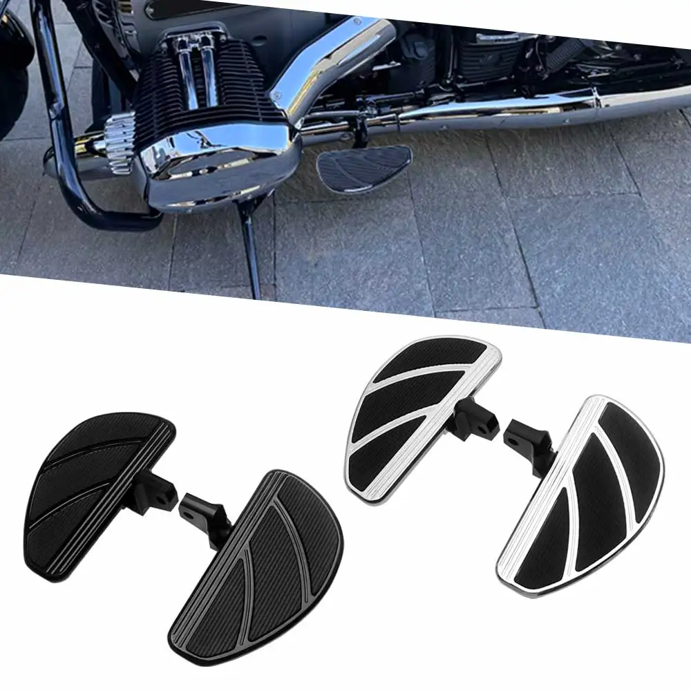 Front Footrest Adjustable Floorboards Compatible With Bmw R18 1800 /R18 Classic 1800/R18 100 Years Edition Footrest Black/Chrome