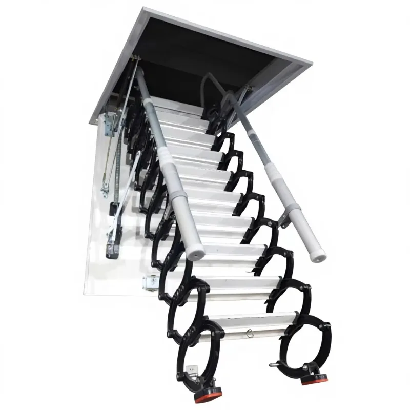 Indoor Manual Electric Compound Villa Folding Stair Telescopic Straight Stairs Metal Chinese