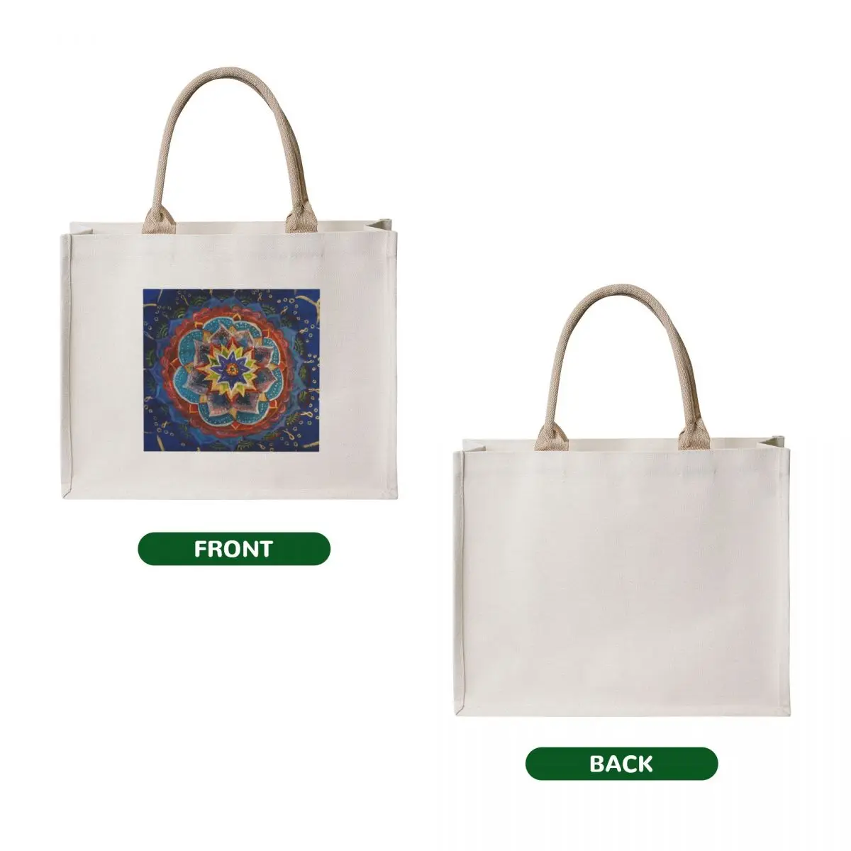Colorful Mandala Art Tote Bag Women's shopper bag Eco bag Reusable bags