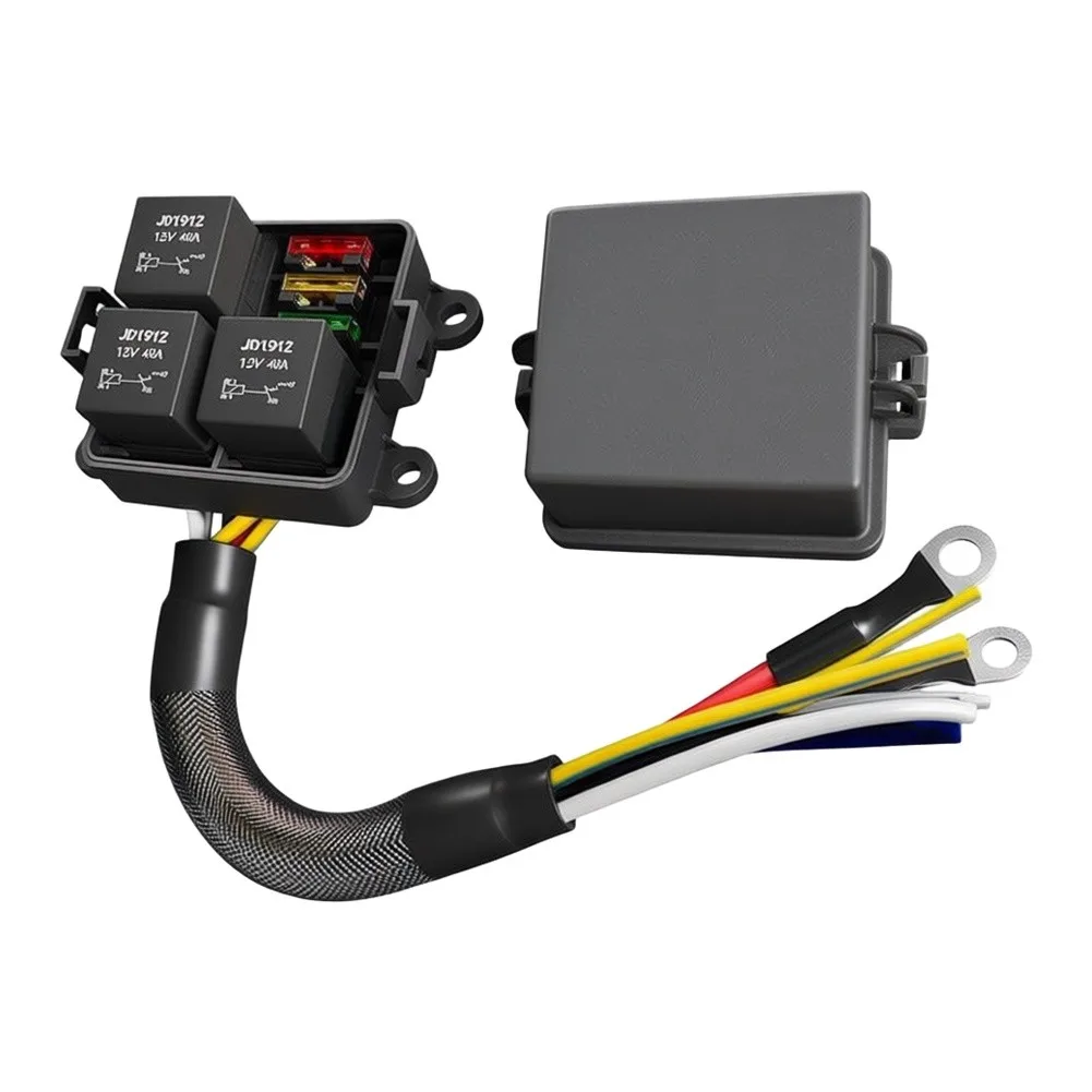 Waterproof 12V 24V 3 Channel Control Box Pre Wired Junction Box For Car Truck Boat Electrical System Relay Panel