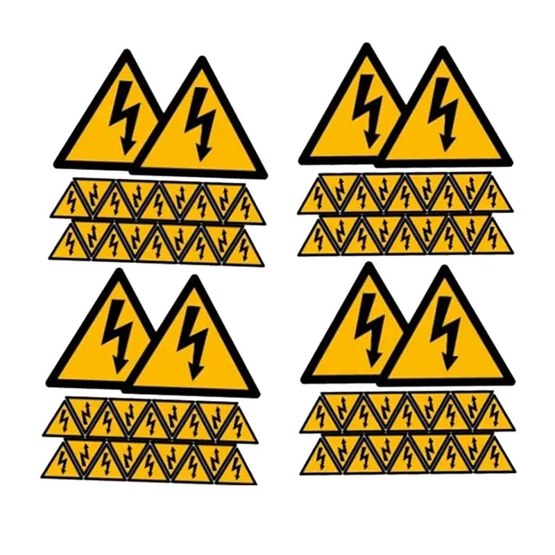 New 80 Sheets Labels Electric Fence Sign Label Stickers Warning Label for Safety Electric Shocks Safety Warning Sticker