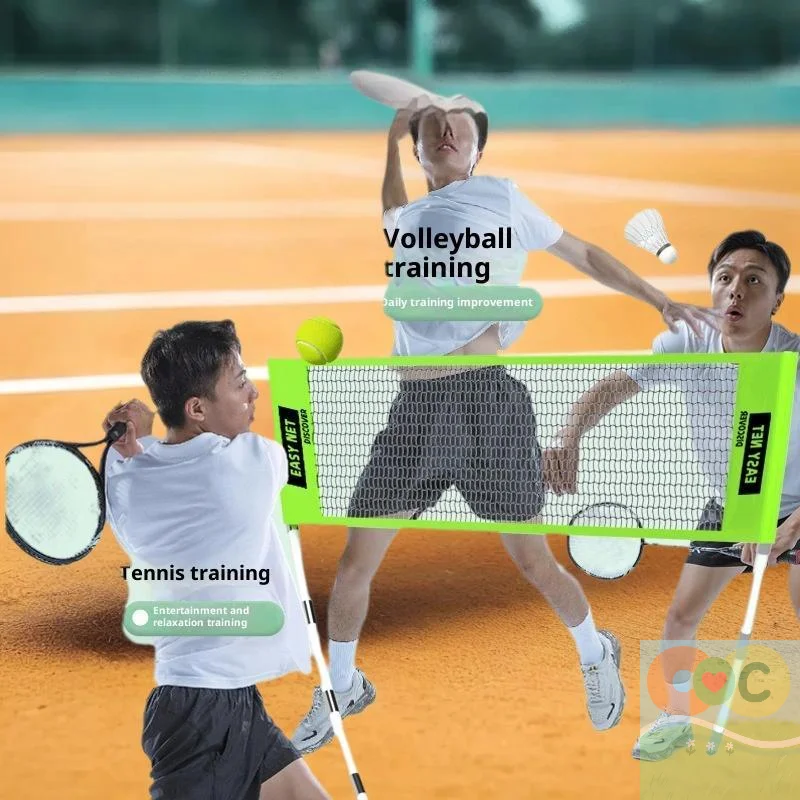 

HUAHUAConvenient Fold-up Badminton Net for Pickleball, Tennis, Soccer and Volleyball Home Outdoors TrainingHUAHUA