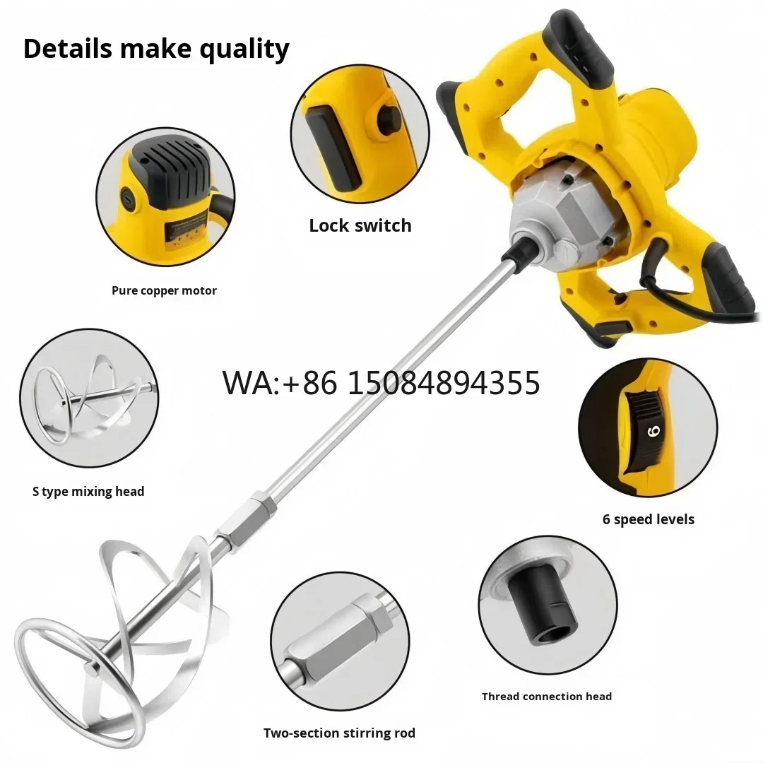 Industrial Mixer Magic Tool 6-Speed 110V/220V High Power Mixing Powder Putty Paint Dusting Machine Hand Drill Aircraft — купить у AliExpress WW