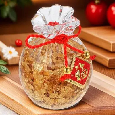 

Crystal Money Purse Decor Chinese Style Small Desk Ornament Symbolizing Wealth Luck Office Decoration