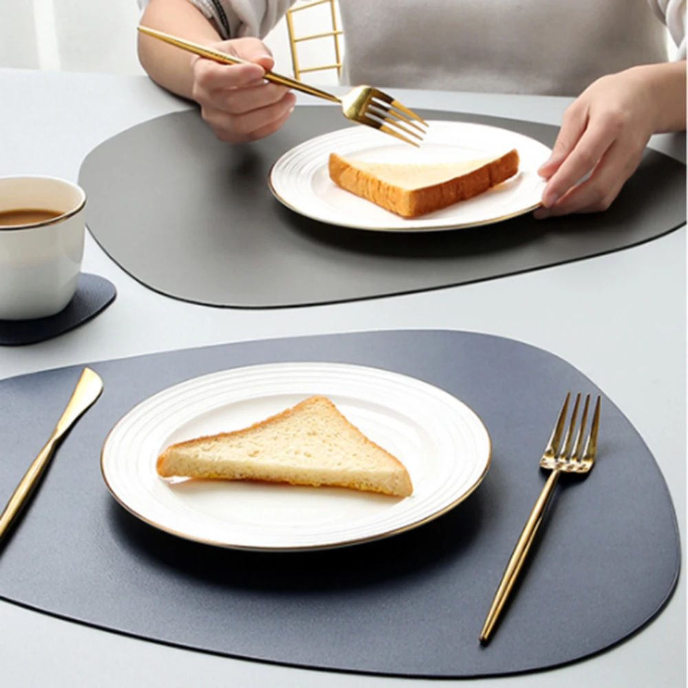 

Placemat Table Mat PU Leather Waterproof Heat Insulation Non-Slip Placemat Soft Washable Bowl Coaster