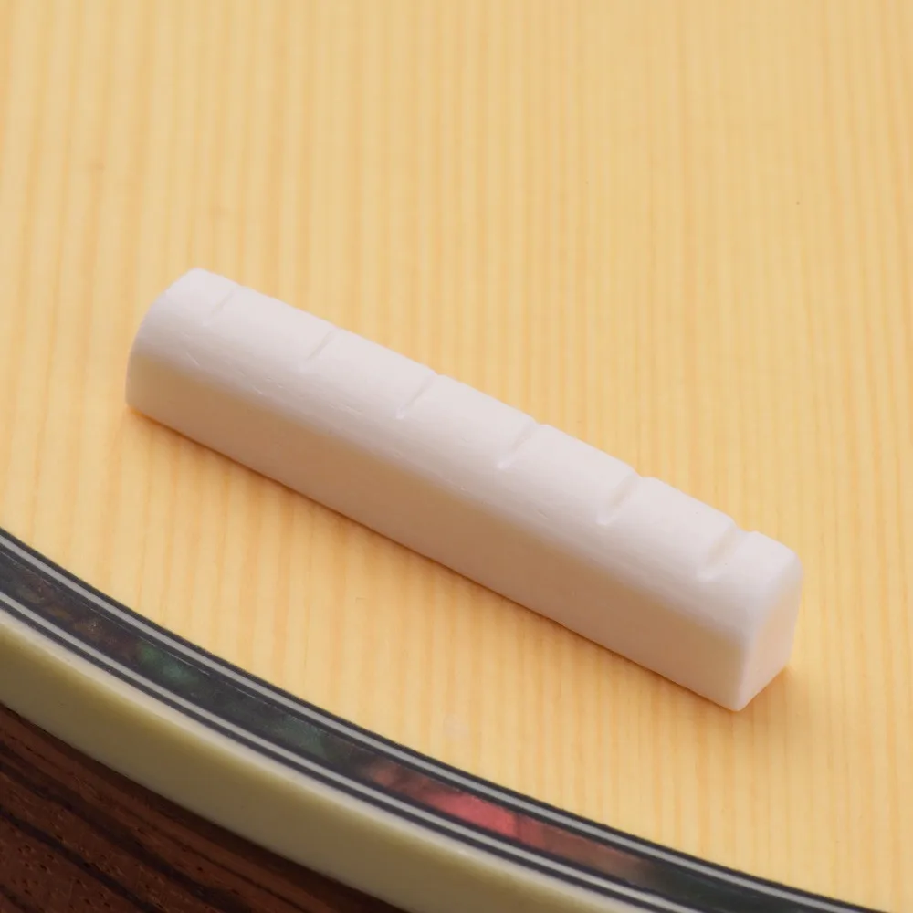 ​Unbleached/White Guitar Saddle and Nut​ ​43mm/72mm ​Bridge Saddle ​Bone Guitar Nut & Saddle Resonant Tone Bone​