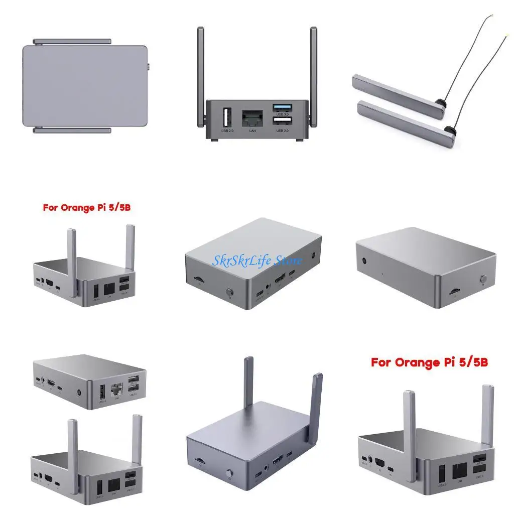 

E65E Алюминиевый сплав Серый защитный корпус / коробка / корпус для 5 / 5b Perfect Heat Dissipation