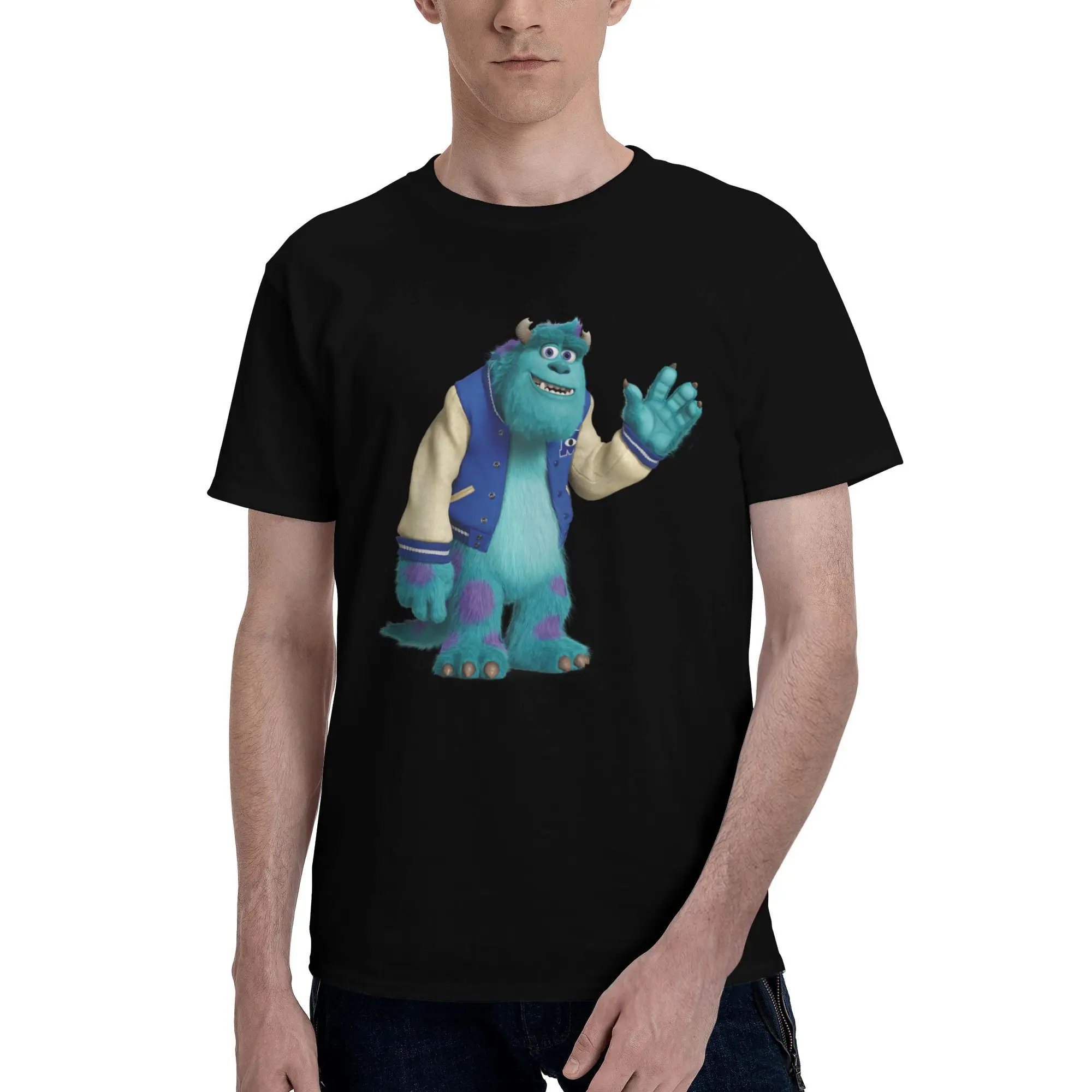 

Monsters University Sulley T Shirt Men Short Sleeve Cotton T-shirts Movie Tee Tops Harajuku Tshirt Gift Idea