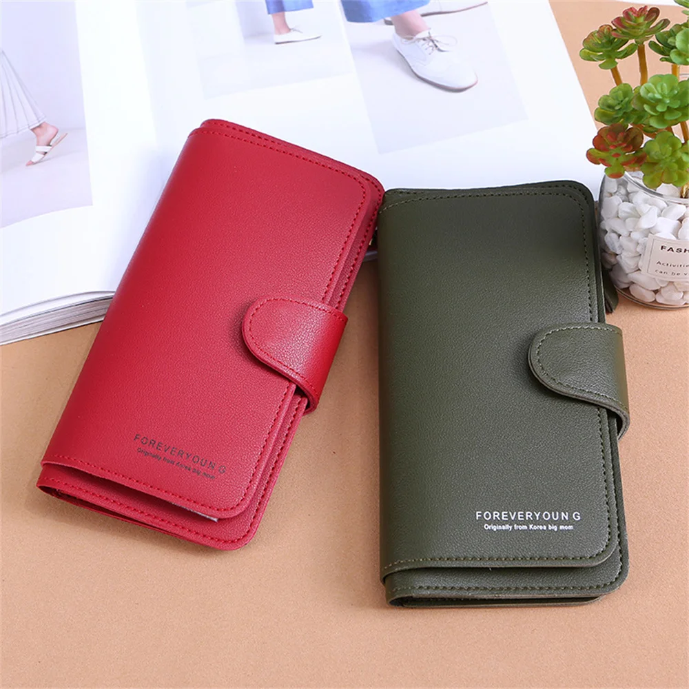 2024 Leather Women Wallets Hasp Lady Moneybags Zipper Coin Purse Woman Envelope Wallet Money Cards ID Holder Bags Purses Pocket