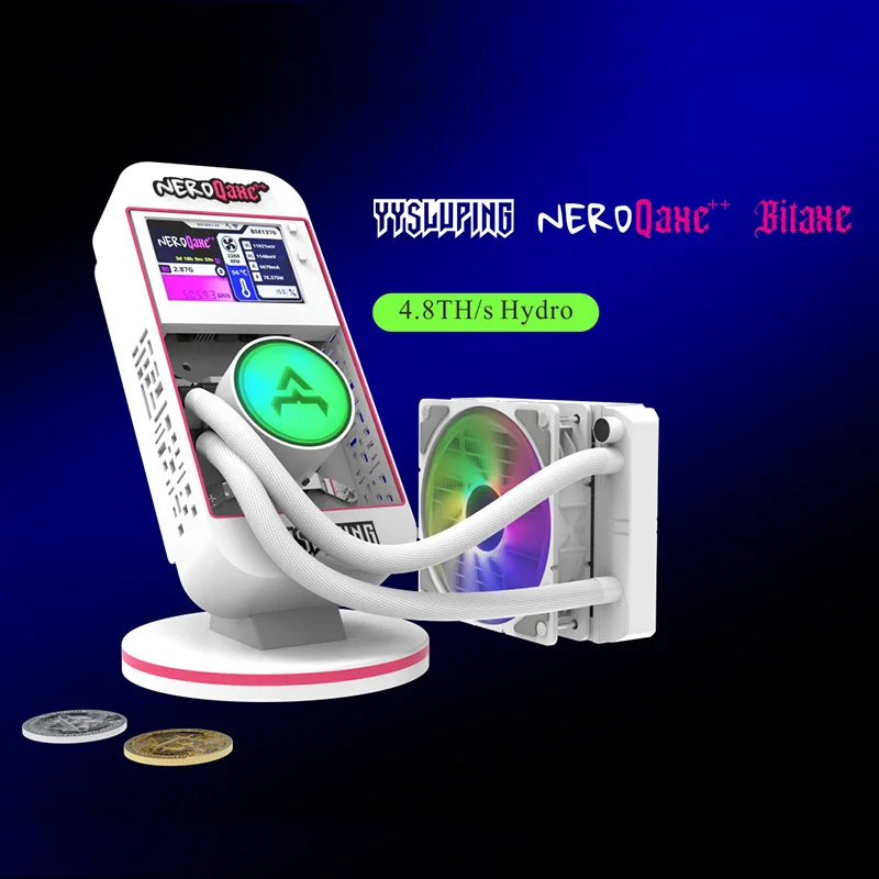 

Новинка 2023 года Bitaxe NerdQaxe++Water Cooling 4.8th/s Вычислительная мощность Bitcoin Miner Белый