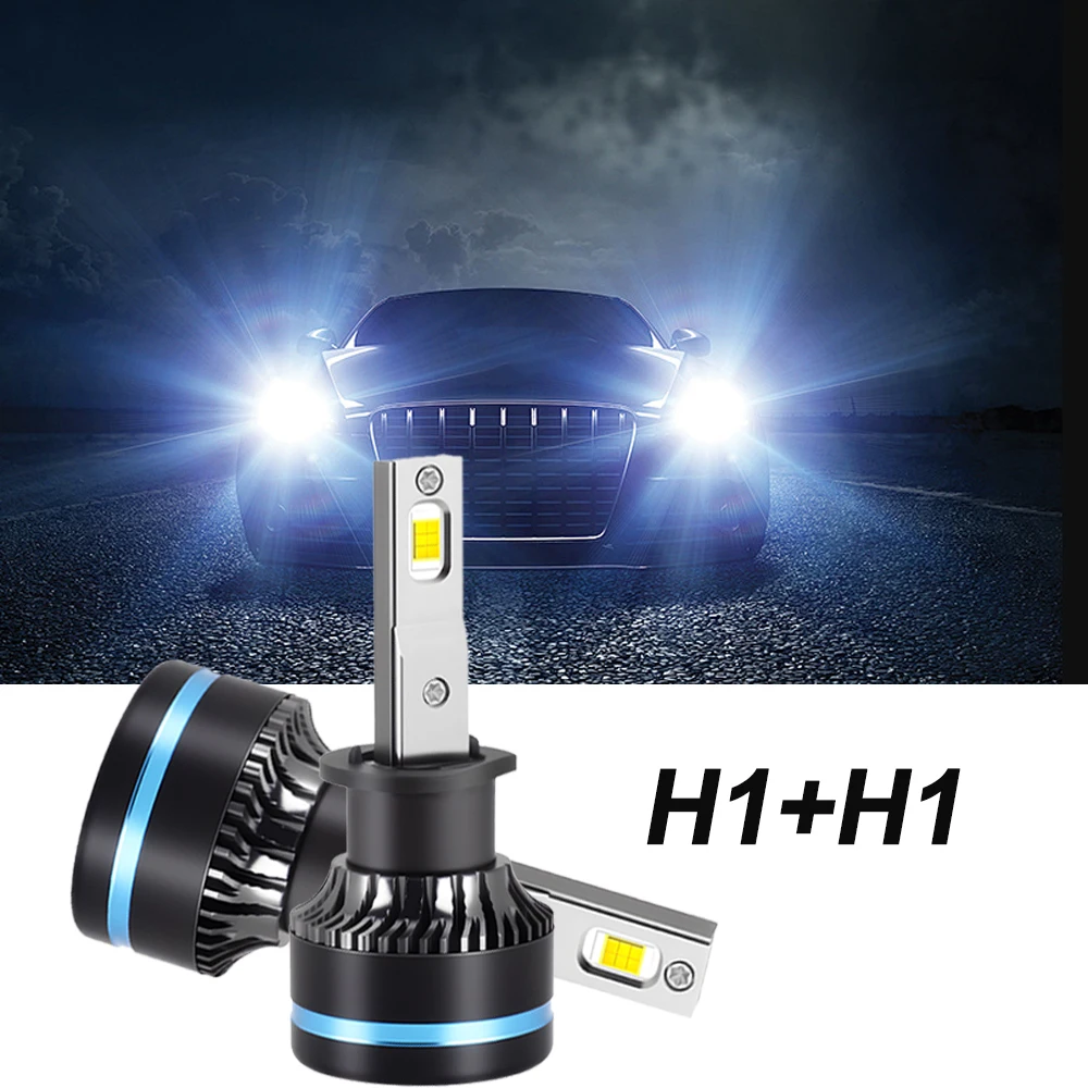 4-個-h1-led-ヘッドライト電球-dc12v-車用-led-電球-3570-チップ-6500k-自動車ミニヘッドランプ-canbus-エラーなし
