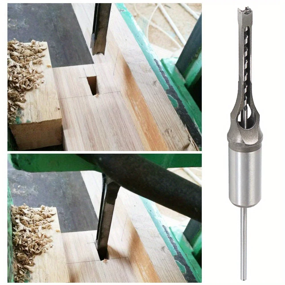 7 pièces travail du bois trou carré Tenon Bits trou scie Tenon Bits ciseau Bits torsion Bits ensemble