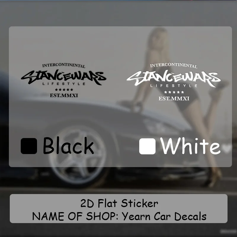 

Наклейка INTERCONTINENTAL STANCEWARS LIFESTYLE EST.MMXI — прозрачная наклейка JDM, водонепроницаемая и прочная, самоклеящаяся для автомобилей