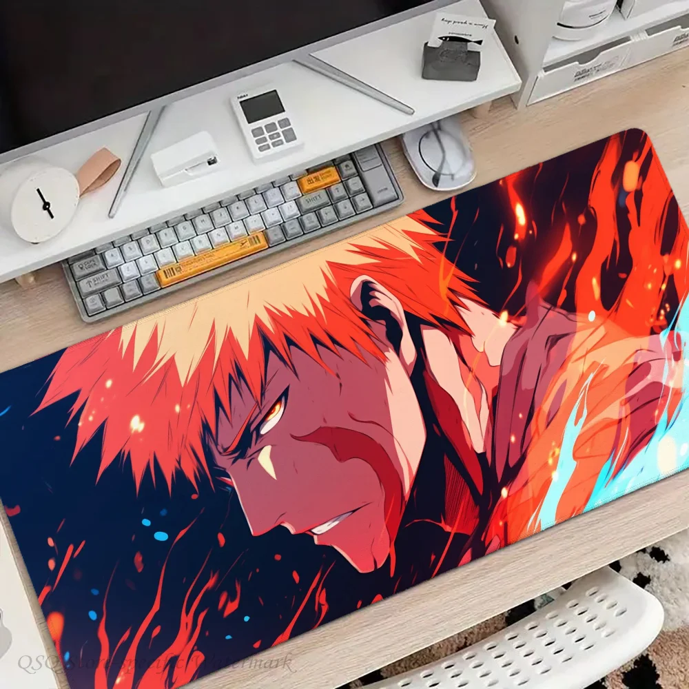 Kurosaki Ichigo Anime Bleach Mousepad Mouse Mat Desk Mat With Pad Gaming Accessories Prime Gaming XXL Keyboard Pad Padding Mat