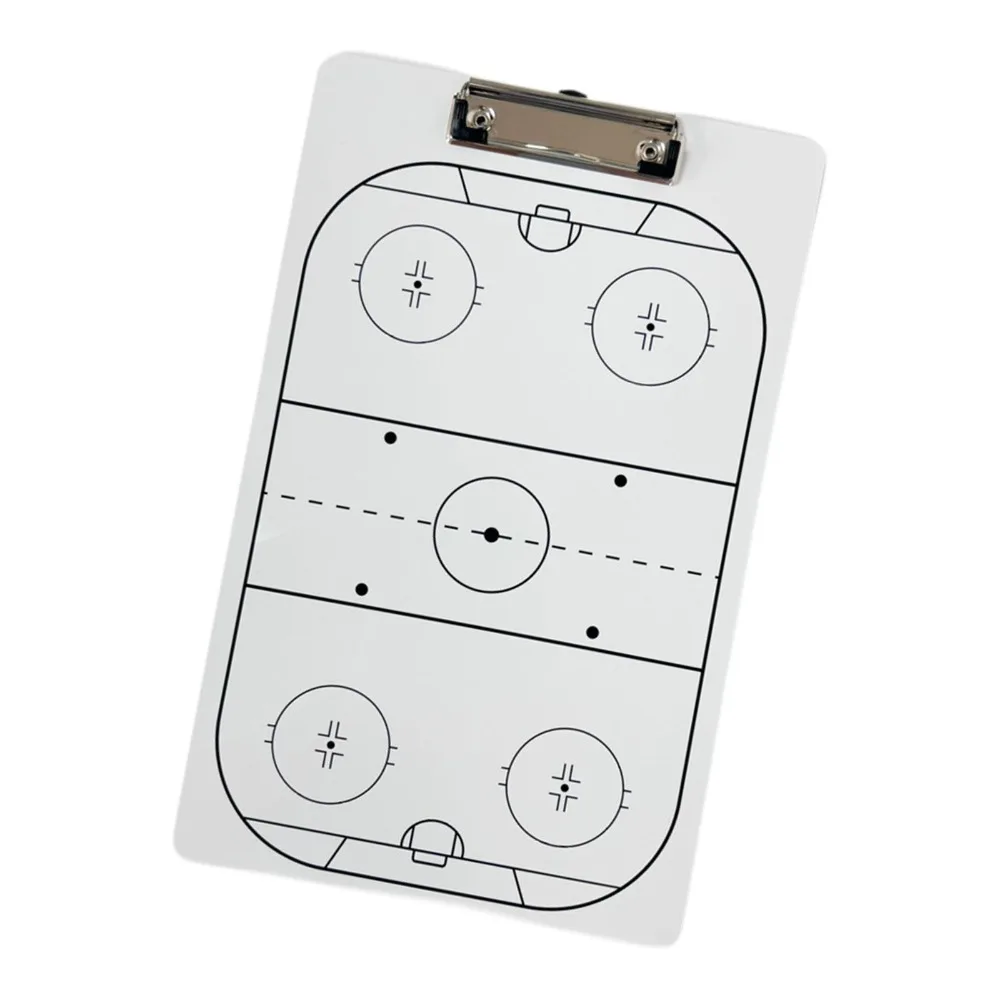 

Smooth Surface Ice Hockey Tactic Board Double-Sided Reusable Practice Board Durable Erase Cleanly Coaches Clipboard Planning