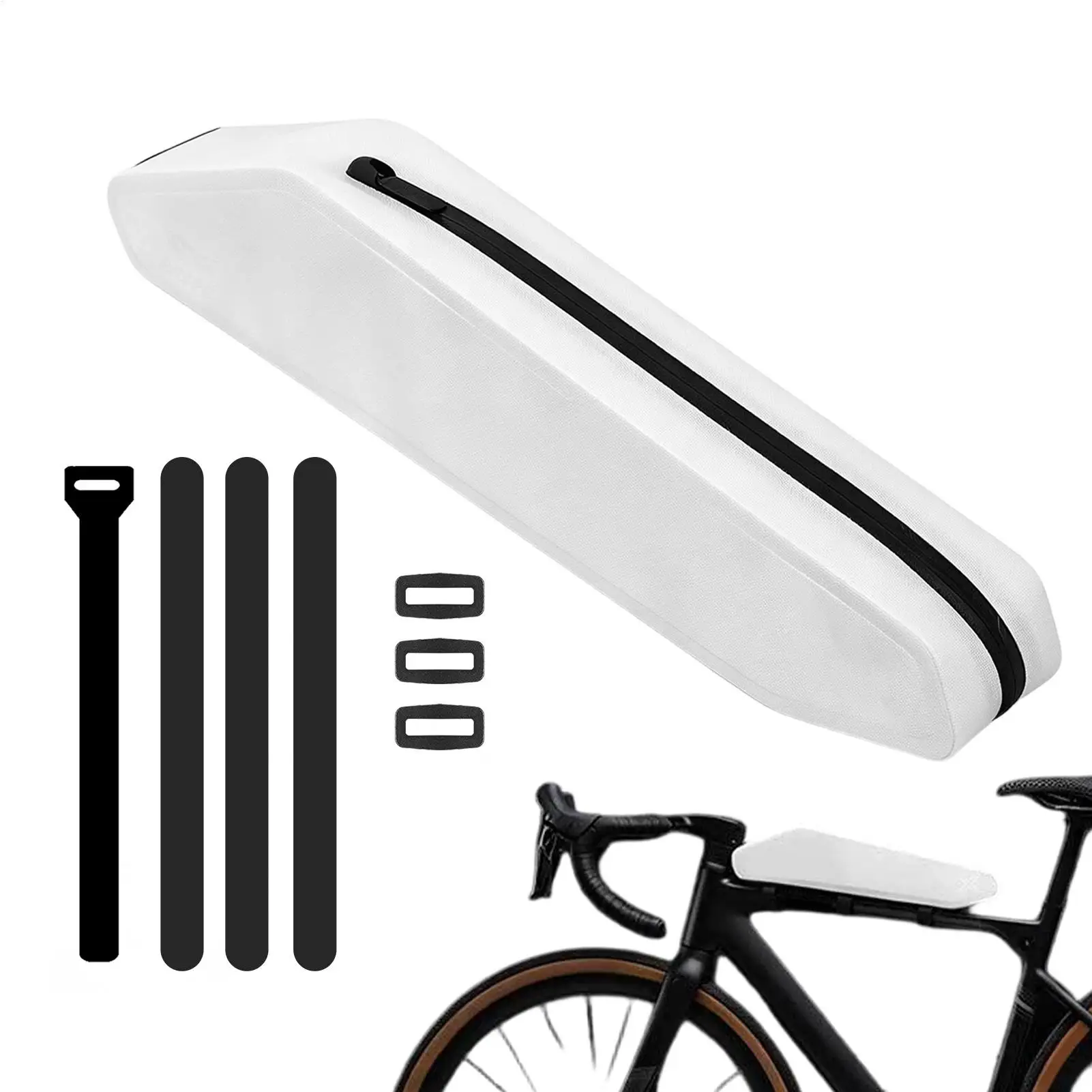 Waterproof Bike Top Tube Frame Bag Portable Cycling Tool Storage Pouch Bike Frame Storage Bag For Men Women Youth Cyclists