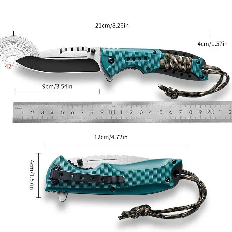 folding knife with non-slip handle EDC camping hiking pocket knife for camping outdoor activities