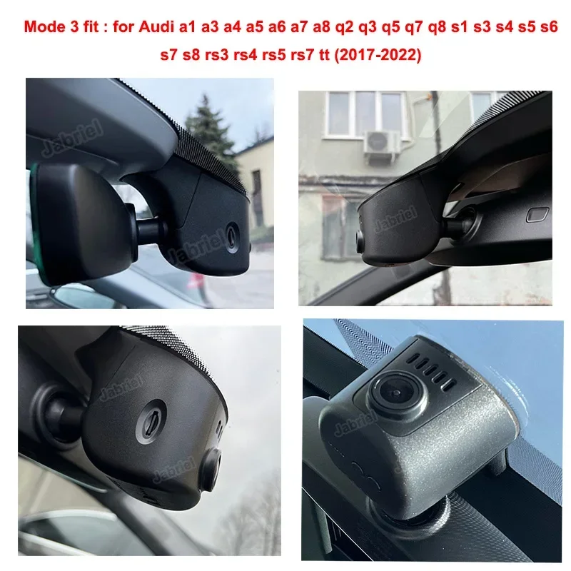 4K 2160P Wifi Car DVR For Audi a3 a4 a5 a6 a7 a8 q3 q5 q7 b5 b6 b7 b8 b9 8v c5 c6 c7 8p rs tt 2016~2023 2K Dash Cam Camera