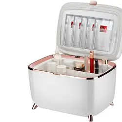 Mini geladeira 9l maquiagem geladeira dc8v/3a refrigerador e mais quente beleza geladeira geladeira portátil para sala de cosméticos geladeira carro m