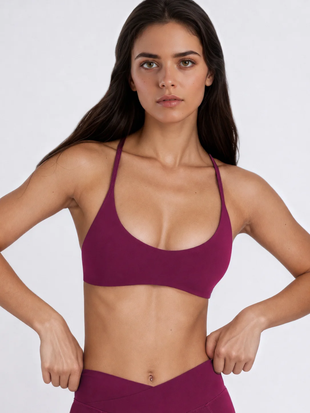 Women's Halter Padded Sports Bra Y Back Workout Crop Top for Yoga Running Cycling Gym Fitness image 5