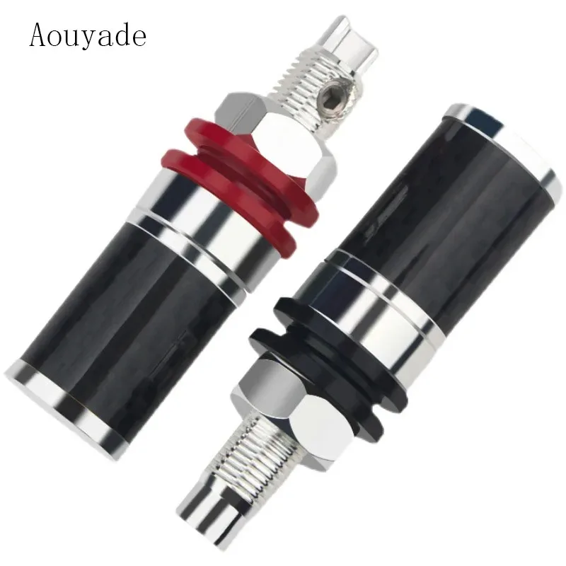 

HiFi fever-grade carbon fiber rhodium-plated power amplifier speaker terminal block audio terminal long/short termina