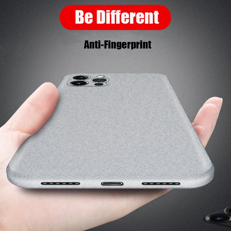 Ultra-Thin Sandstone Matte Case For iPhone 15 14 13 Pro 12 11 Pro XS Max Mini XR X 6S 7 8 Plus Slim Soft Shockproof Scrub Cover