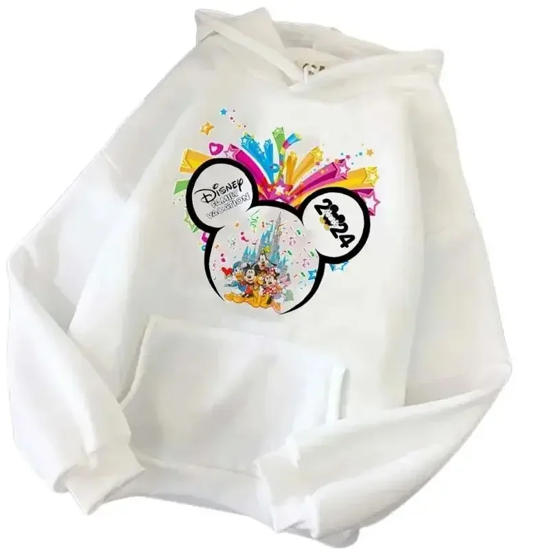 Fashion Disneyland Trip Disney 2024 Family Vacation Hoodie Ladies Casual Pullover Autumn Harajuku Streetwear Parent-Child Wear