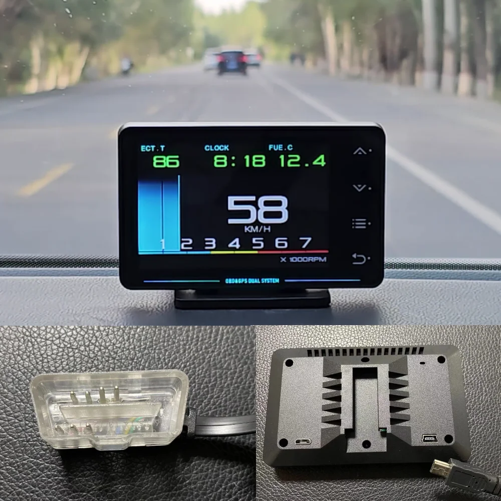 アップグレードlcdスクリーンディスプレイxs-gps-obd2スキャナー車診断オートメーターヘッドアップディスプレイ