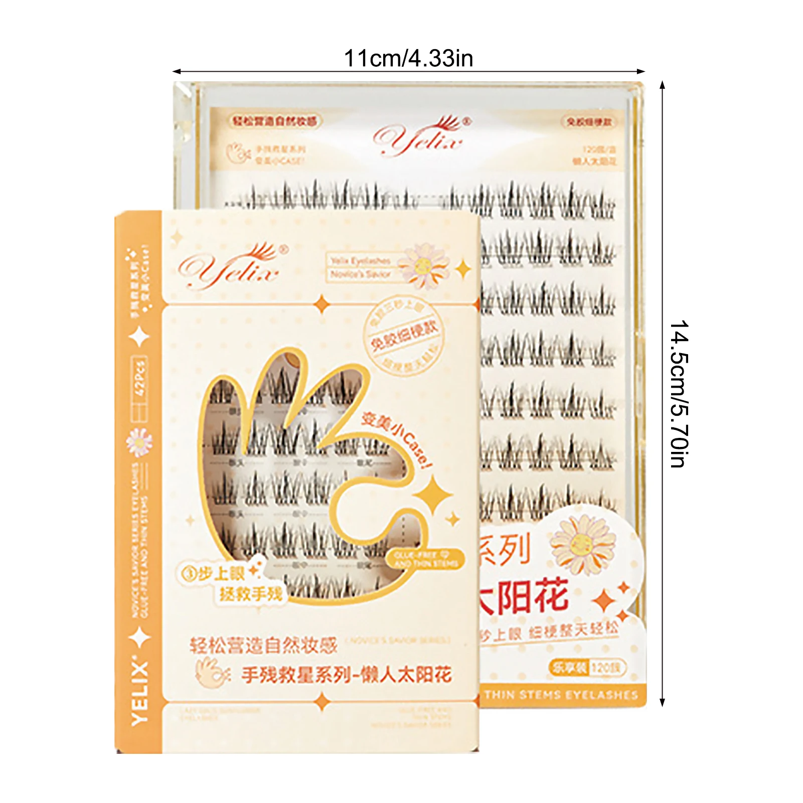 Ciglia finte autoadesive Ciglia a grappolo fai-da-te Nessuna colla necessaria Estensione ciglia individuali Donne Ragazze Strumenti per il trucco Faux Cils