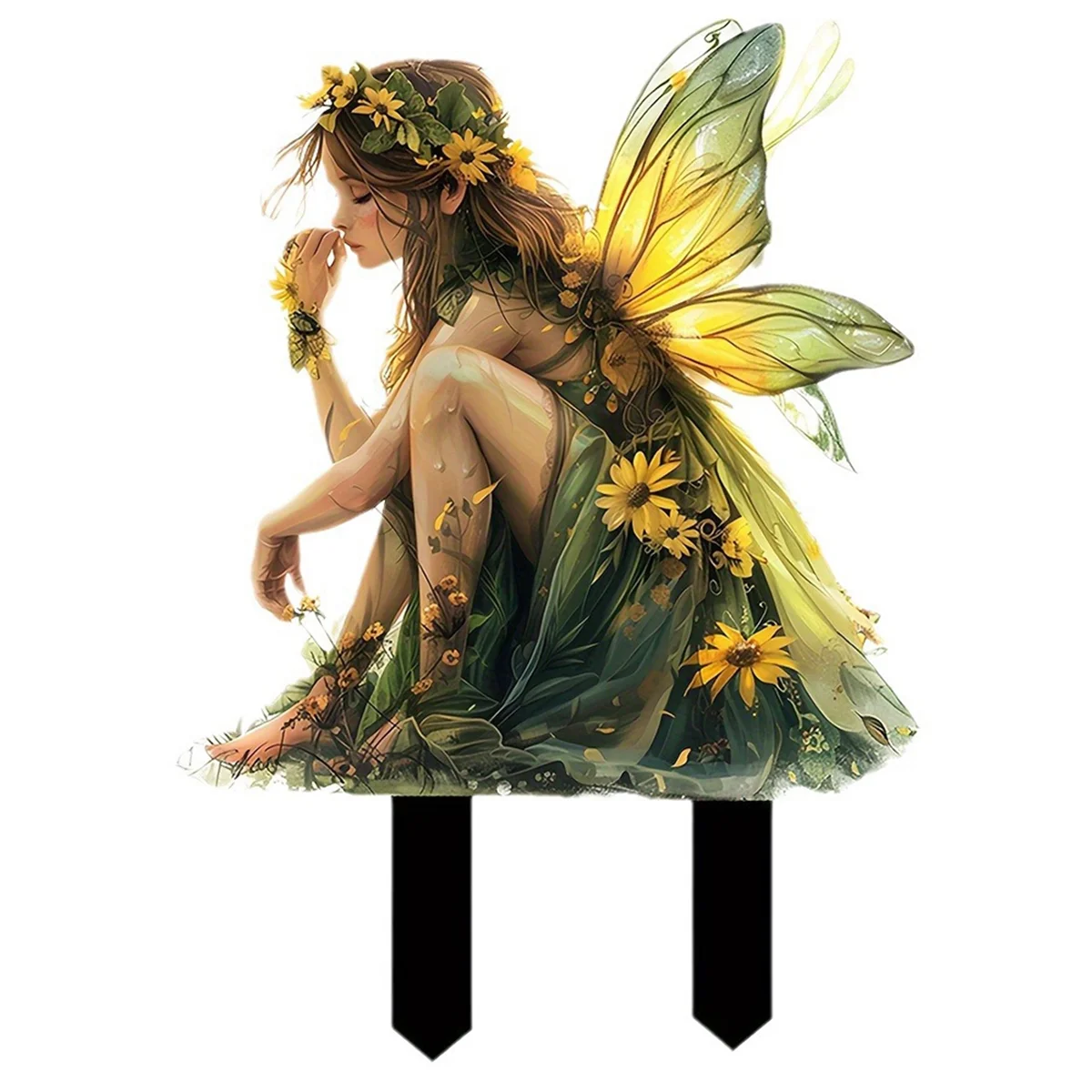 A71P الجنية الجنية حديقة حصة الشمس الماسك الديكور في الهواء الطلق تمثال أكريليك حديقة #1