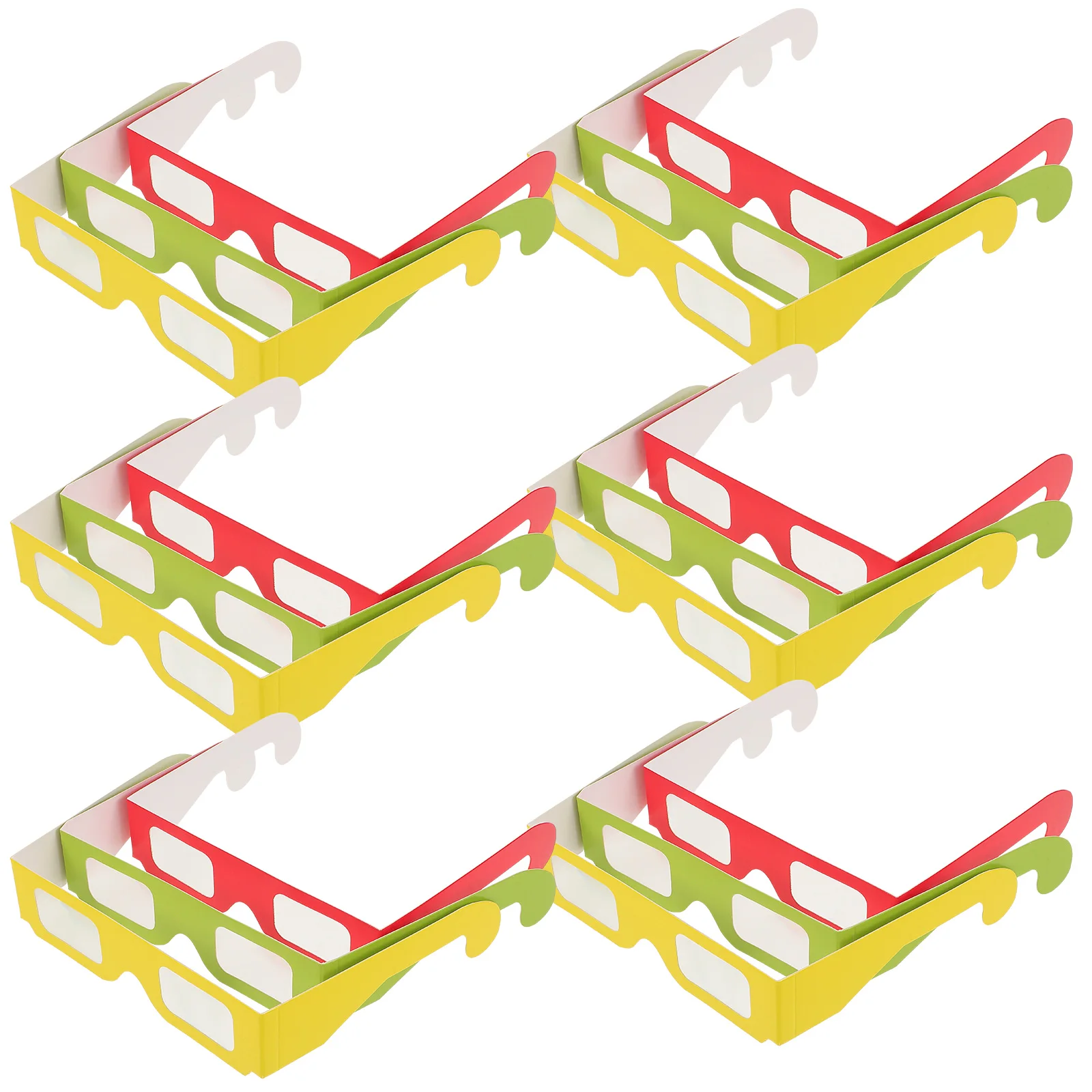 36 Pcs 3d Glasses Prism Party Eyeglasses Light Shows Cardboard Diffraction Fun Carnival Paper Rave