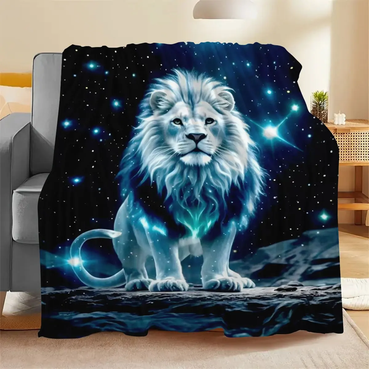 Vintage 2025 New Tiger Gift Blanket, Small Throw Blanket, Factory Direct Series, New Flannel Digital Print Blanket, Gift for Rel