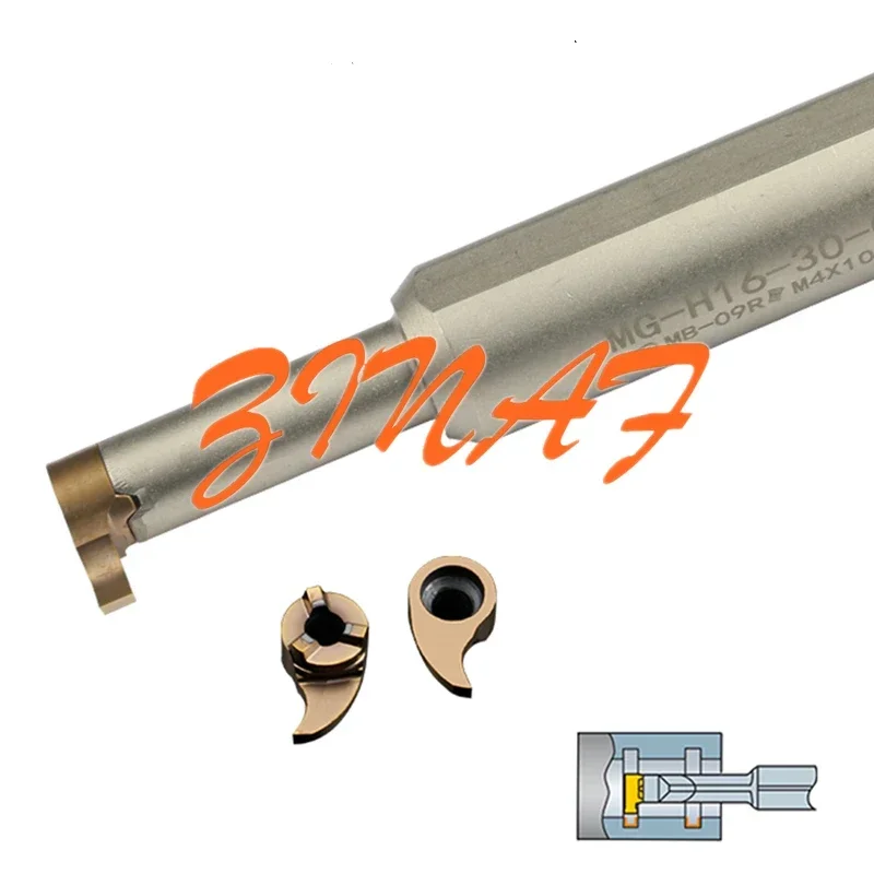 Imagem -05 - Interior Hole Grooving Turning Tool Holder Mg-h121605r Mg-h1630-09 Cnc Lathe Metal Turning Tools Deep Slotting Lathe Tools Arbor